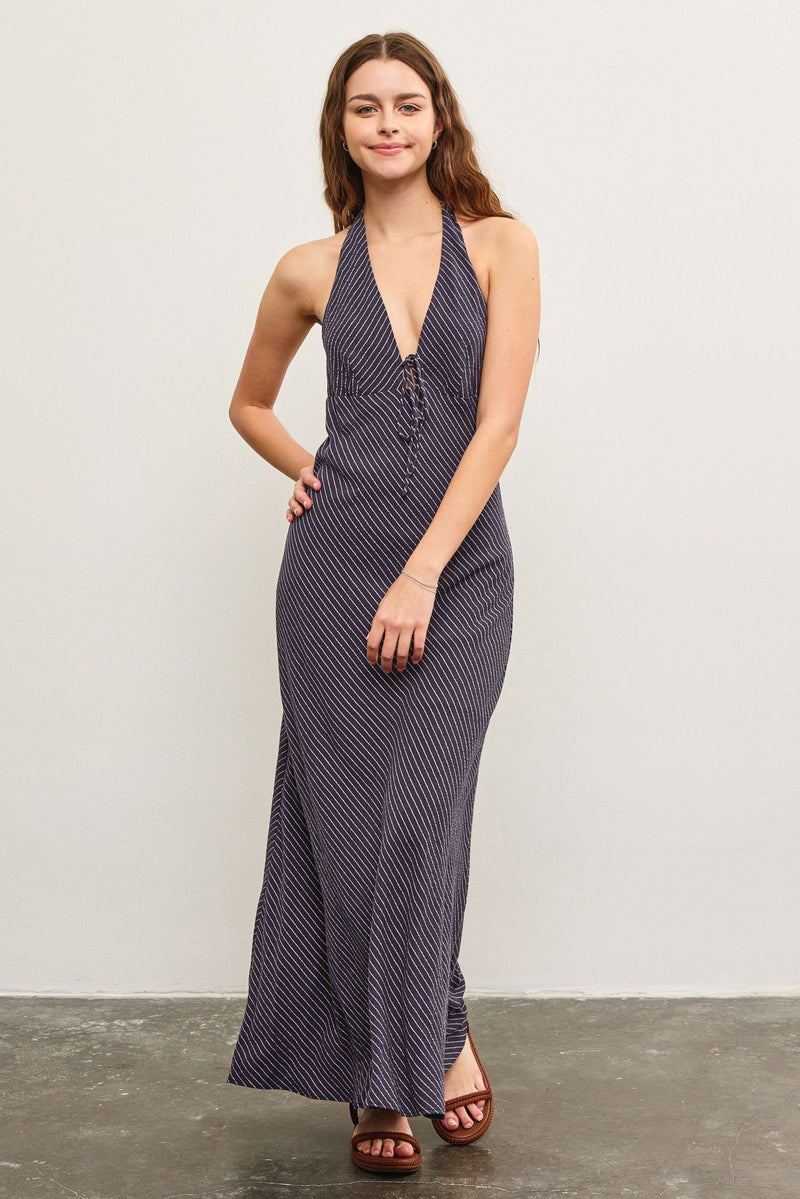 Nellie Linen Halter Maxi Dress CAYLO Nellie Linen Halter Maxi Dress CAYLO