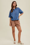 Kit Denim Cotton Boxy Top