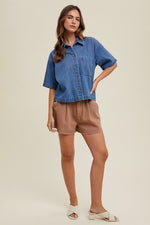 Kit Denim Cotton Boxy Top