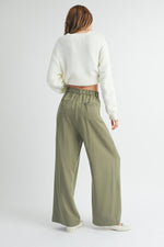 Fraser Tencel High Rise Trousers - Olive