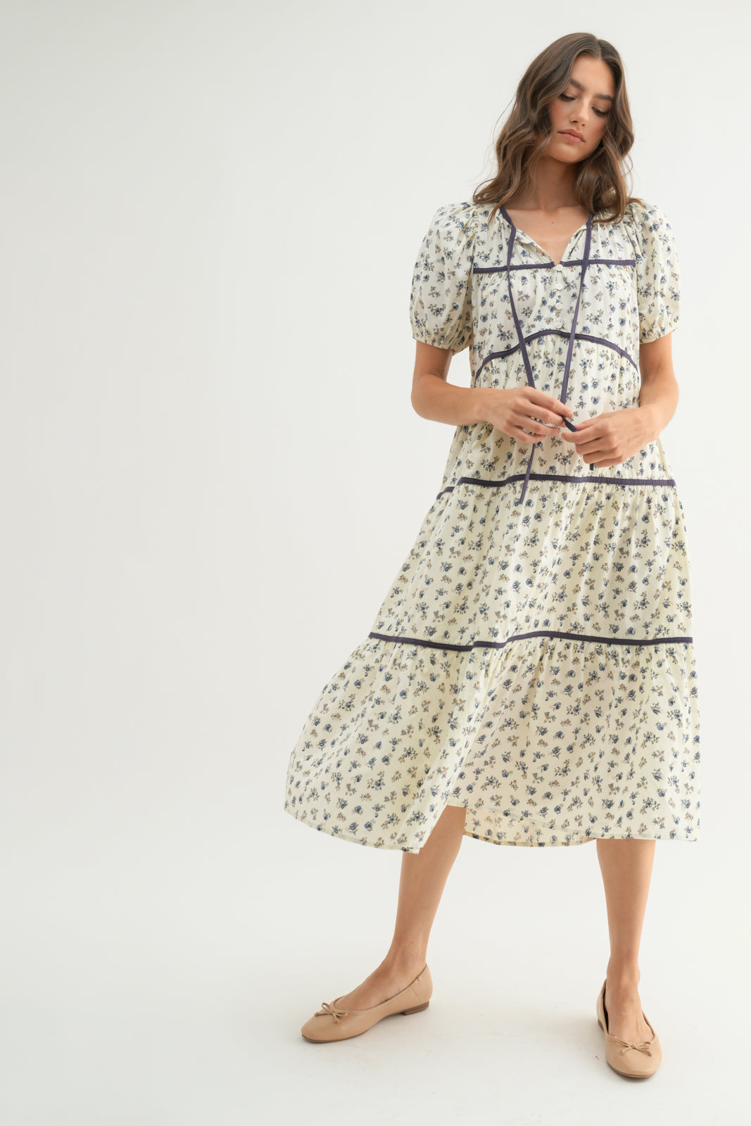 Loved By You Tiered Midi Dress – CAYLO