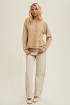 Kingsley Button Down Cardigan Viscose - Oatmeal
