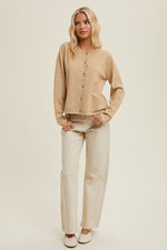 Kingsley Button Down Cardigan Viscose - Oatmeal