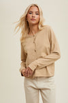 Kingsley Button Down Cardigan Viscose - Oatmeal