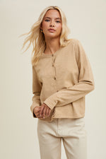 Kingsley Button Down Cardigan Viscose - Oatmeal