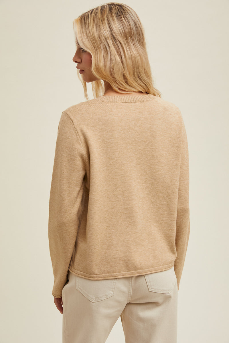 Kingsley Button Down Cardigan Viscose - Oatmeal