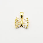 Embellished 14K Gold Plated Bow Charms