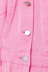 Sora Pocketed Denim Romper- Pink
