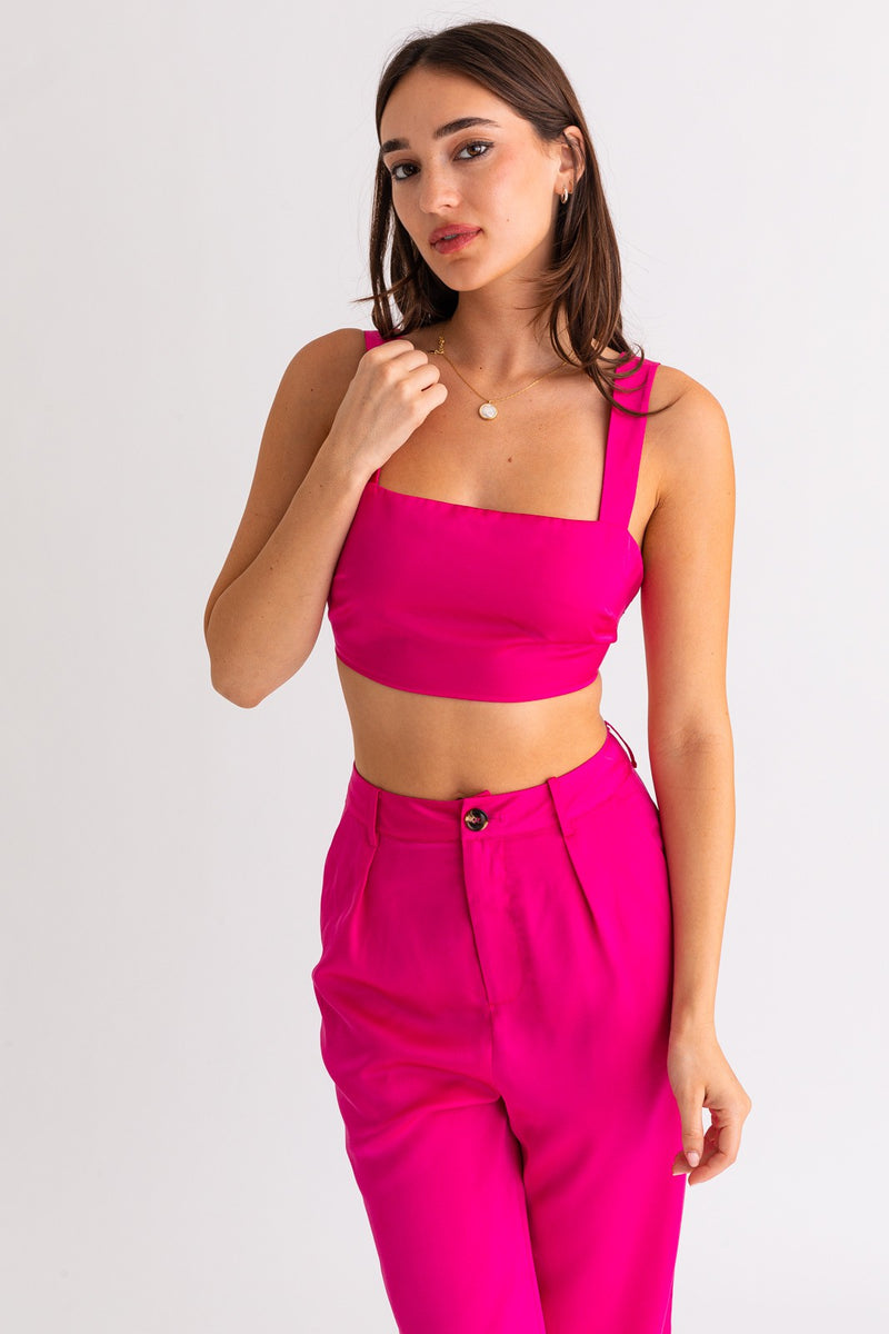 Karley Open Back Crop Top