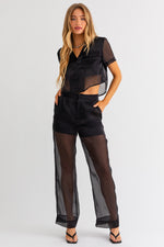 Minna Wide Leg Sheer Pant