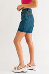 Lizzie High Rise Mom Jean Shorts