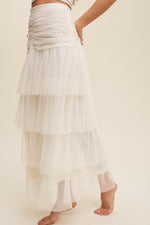 Allegro Tulle Midi Skirt - Cream