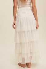 Allegro Tulle Midi Skirt - Cream