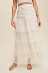 Allegro Tulle Midi Skirt - Cream