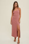 luna ribbed knit midi dress LUNA DRESS IN PONTE KNIT 0 (US 2-4) / Black
