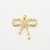 Embellished 14K Gold Plated Bow Charms