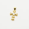 Embellished 14K Gold Plated Cross Charms
