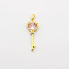 Embellished 14K Gold Plated Key Charms
