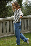 Odora Fuzzy Striped Sweater