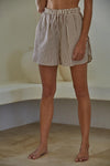 Clear The Air Stripe Cotton Blend Pocketed Shorts