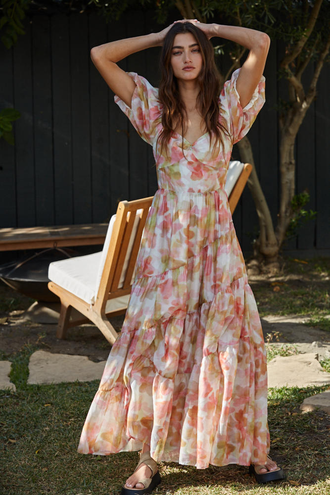 tencel maxi dress TENCEL Seamed Maxi Dress - Aegean Wash - M