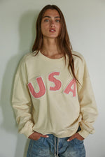 USA Patch Pullover Sweatshirt