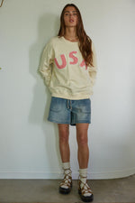 USA Patch Pullover Sweatshirt