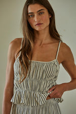 Carly Striped Crop Top