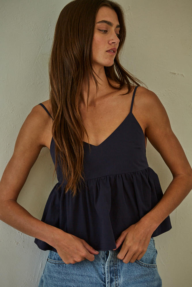 Kayley Cotton Peplum Top