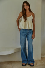 Estelie Eyelet Peplum Top