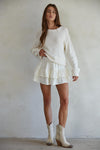 Diana Lace Ruffle Skort - Ivory