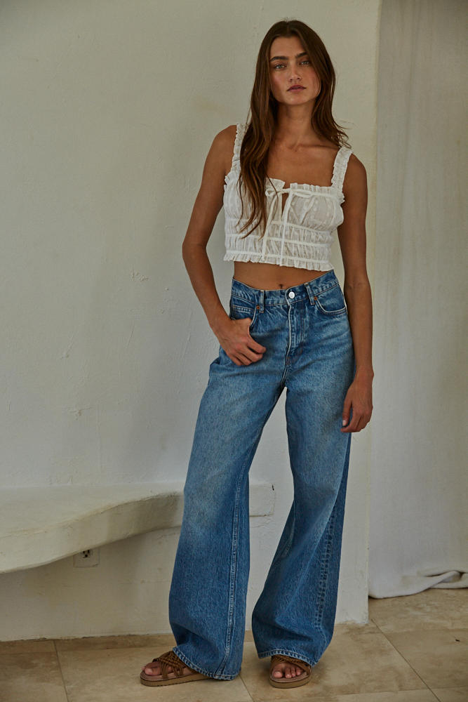 Cera Smocked Crop Top
