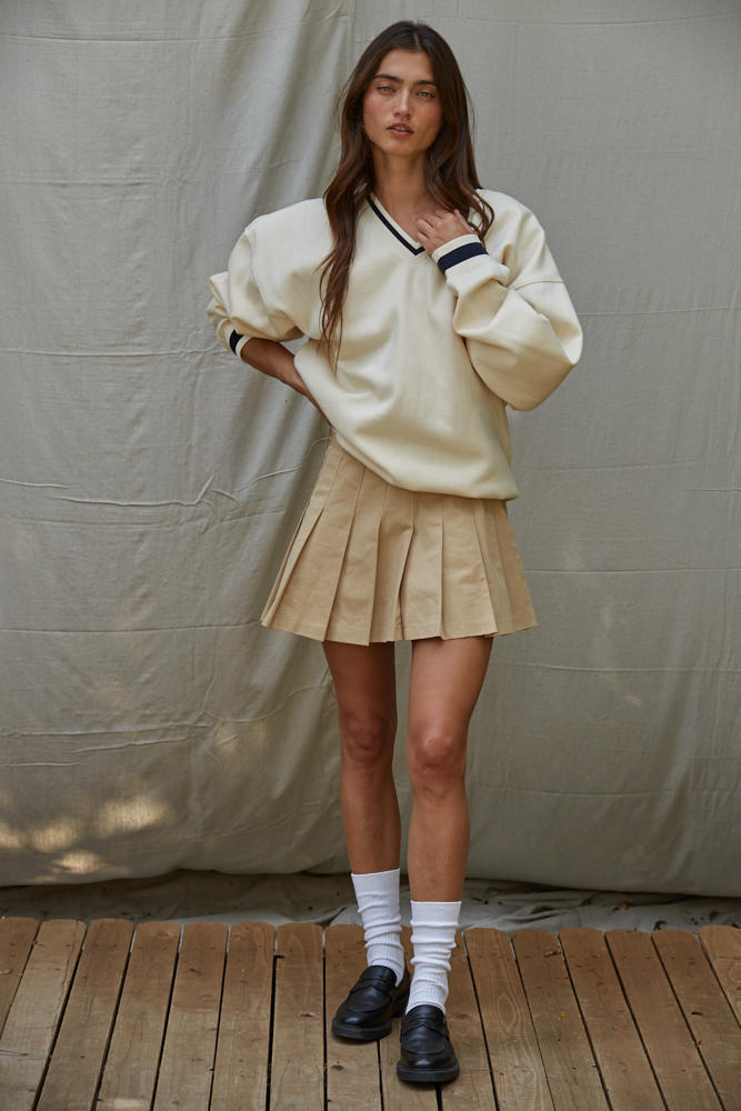 Beckett Pleated Mini Skirt