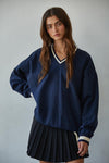 Hybe Striped Oversized Sweatshirt