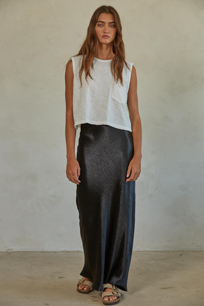 Valeria Satin Maxi Skirt