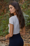 Waffle Scoop Neck Seamless Top