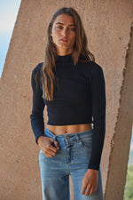 Day And Night Turtleneck Top - Black