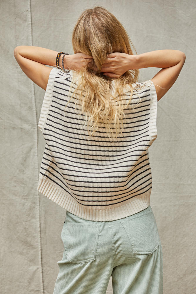 Elliana Striped Sweater Vest