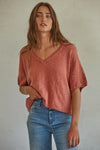 Lucy Mae Sweater Top - Cinnamon