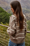 Cheshire Collared Pullover Sweater - Mocha