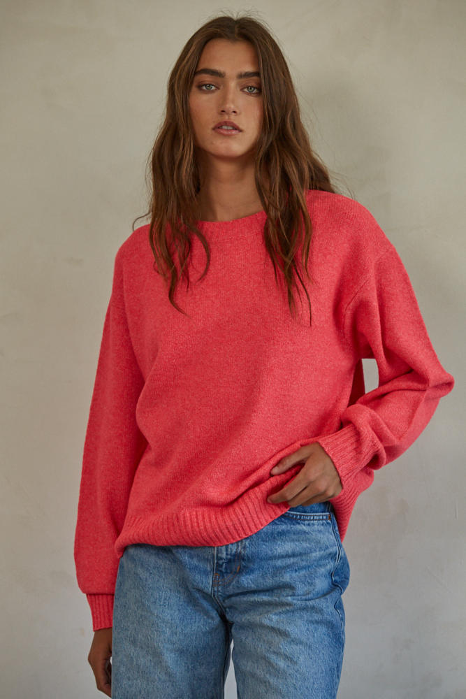 Desiree Pullover Sweater - Hot Pink