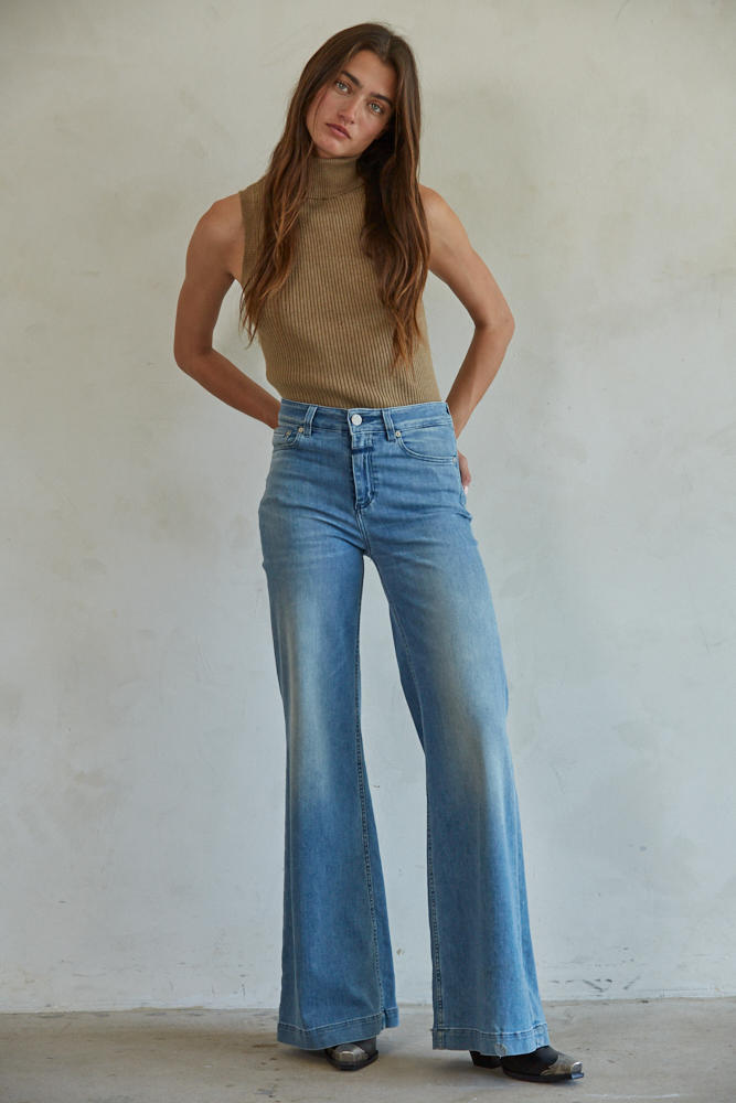 Lola Turtleneck Ribbed Tank