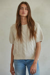 Devon Sweater Top - Beige