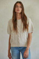 Devon Sweater Top - Beige
