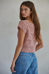 Kendra Crochet Cap Sleeve Top