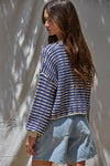 Simone Textured Striped Sweater