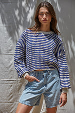 Simone Textured Striped Sweater
