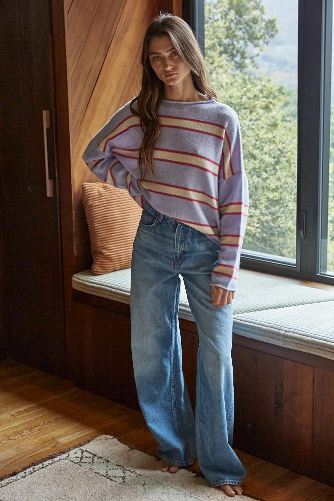 Vienne Striped Sweater Top