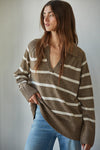 Graham Striped Polo Sweater
