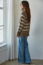 Graham Striped Polo Sweater